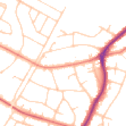 Daytime road noise heatmap for PR8 3HW