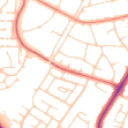 Daytime road noise heatmap for PR8 3JL