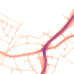 Daytime road noise heatmap for PR8 3LJ