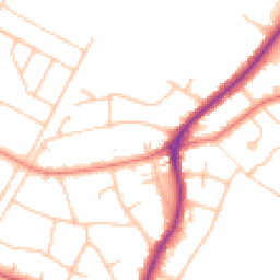 Daytime road noise heatmap for PR8 3LS