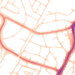 Daytime road noise heatmap for PR8 3LW
