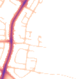 Daytime road noise heatmap for PR8 3QD