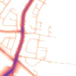 Daytime road noise heatmap for PR8 3RU