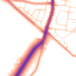 Daytime road noise heatmap for PR8 3SR
