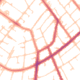 Daytime road noise heatmap for PR8 4BE