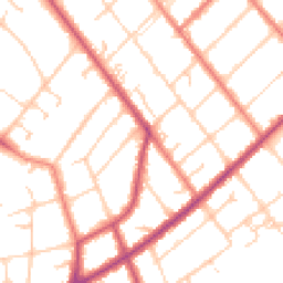 Daytime road noise heatmap for PR8 4BF