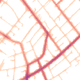 Daytime road noise heatmap for PR8 4BH