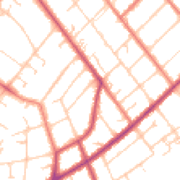 Daytime road noise heatmap for PR8 4BS