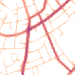 Daytime road noise heatmap for PR8 4DD
