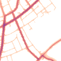Daytime road noise heatmap for PR8 4ED