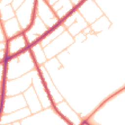 Daytime road noise heatmap for PR8 4EQ