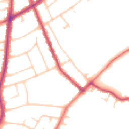 Daytime road noise heatmap for PR8 4HY