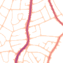 Daytime road noise heatmap for PR8 4NJ
