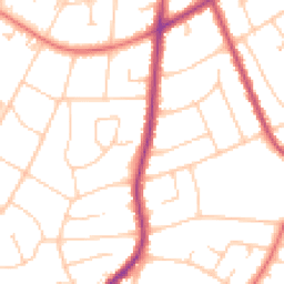 Daytime road noise heatmap for PR8 4NS