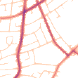 Daytime road noise heatmap for PR8 4NU