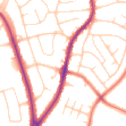 Daytime road noise heatmap for PR8 4PW