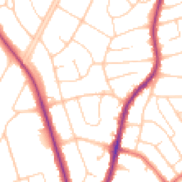 Daytime road noise heatmap for PR8 4QH