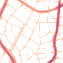 Daytime road noise heatmap for PR8 4RG
