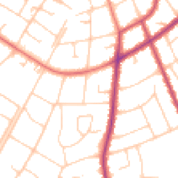 Daytime road noise heatmap for PR8 4RT