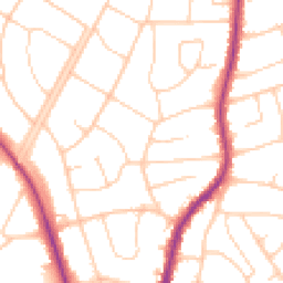 Daytime road noise heatmap for PR8 4RZ