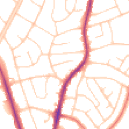 Daytime road noise heatmap for PR8 4SE