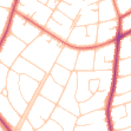 Daytime road noise heatmap for PR8 4SZ