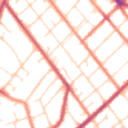 Daytime road noise heatmap for PR8 5AU