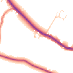 Daytime road noise heatmap for PR8 5BS