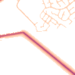 Daytime road noise heatmap for PR8 5BW