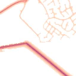 Daytime road noise heatmap for PR8 5DS