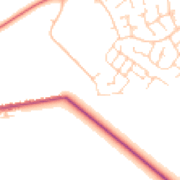 Daytime road noise heatmap for PR8 5ED