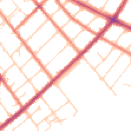 Daytime road noise heatmap for PR8 5EF