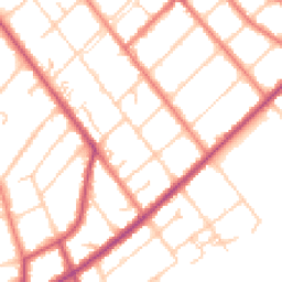 Daytime road noise heatmap for PR8 5EJ