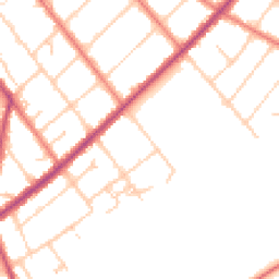 Daytime road noise heatmap for PR8 5EL