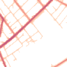 Daytime road noise heatmap for PR8 5EP