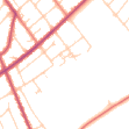 Daytime road noise heatmap for PR8 5FA