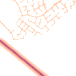 Daytime road noise heatmap for PR8 5FG