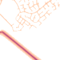 Daytime road noise heatmap for PR8 5FL