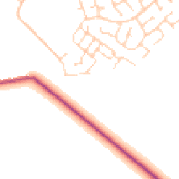 Daytime road noise heatmap for PR8 5FQ