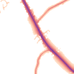 Daytime road noise heatmap for PR8 5HH