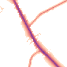 Daytime road noise heatmap for PR8 5HT