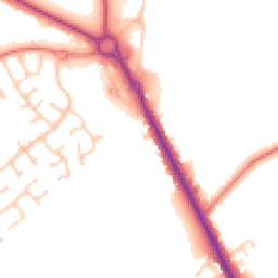 Daytime road noise heatmap for PR8 5JR