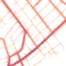 Daytime road noise heatmap for PR8 5PB