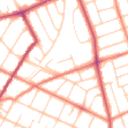 Daytime road noise heatmap for PR8 6BA