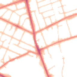 Daytime road noise heatmap for PR8 6EP