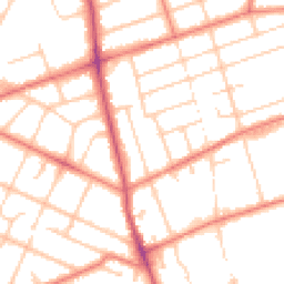 Daytime road noise heatmap for PR8 6HJ