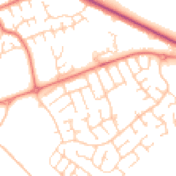 Daytime road noise heatmap for PR8 6HS