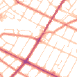 Daytime road noise heatmap for PR8 6JF