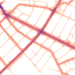 Daytime road noise heatmap for PR8 6JH