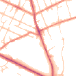 Daytime road noise heatmap for PR8 6JR